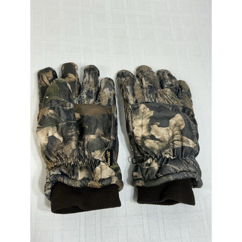 Cabela's Mossy Oak Camo GORE-TEX Insulated Hunting Gloves XL Mens Green Brown